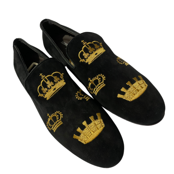 Henry Morgan Crown Embroidered Loafers