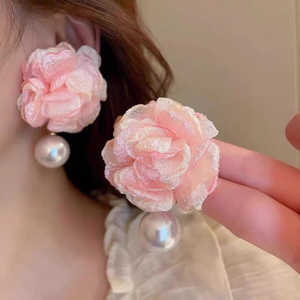 Rose Fabric Earrings