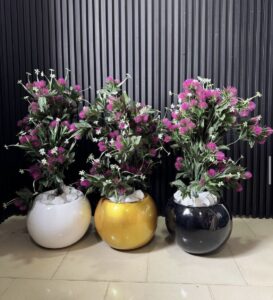 Fibre ball vase