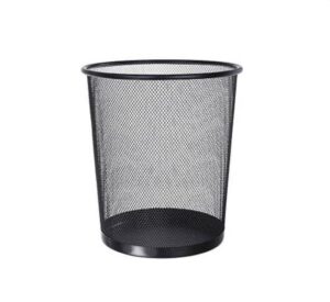 Metal mesh waste basket